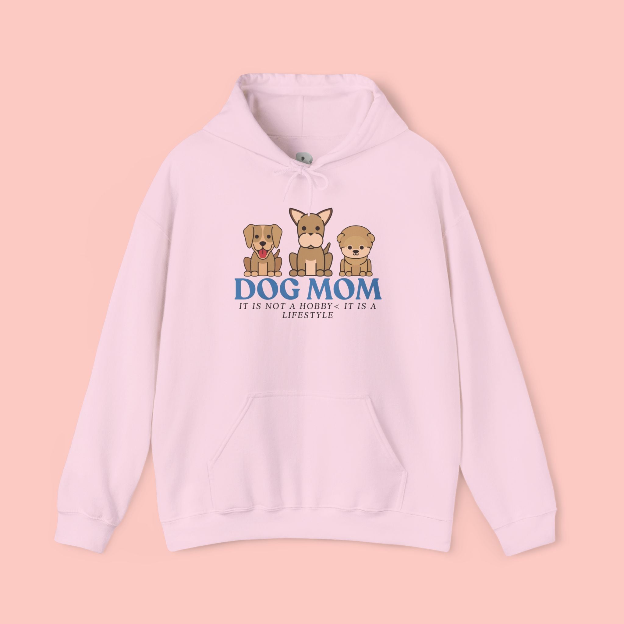 Dog Mom Hoodie — Cute Puppy Trio 'Dog Mom' Graphic Sweatshirt