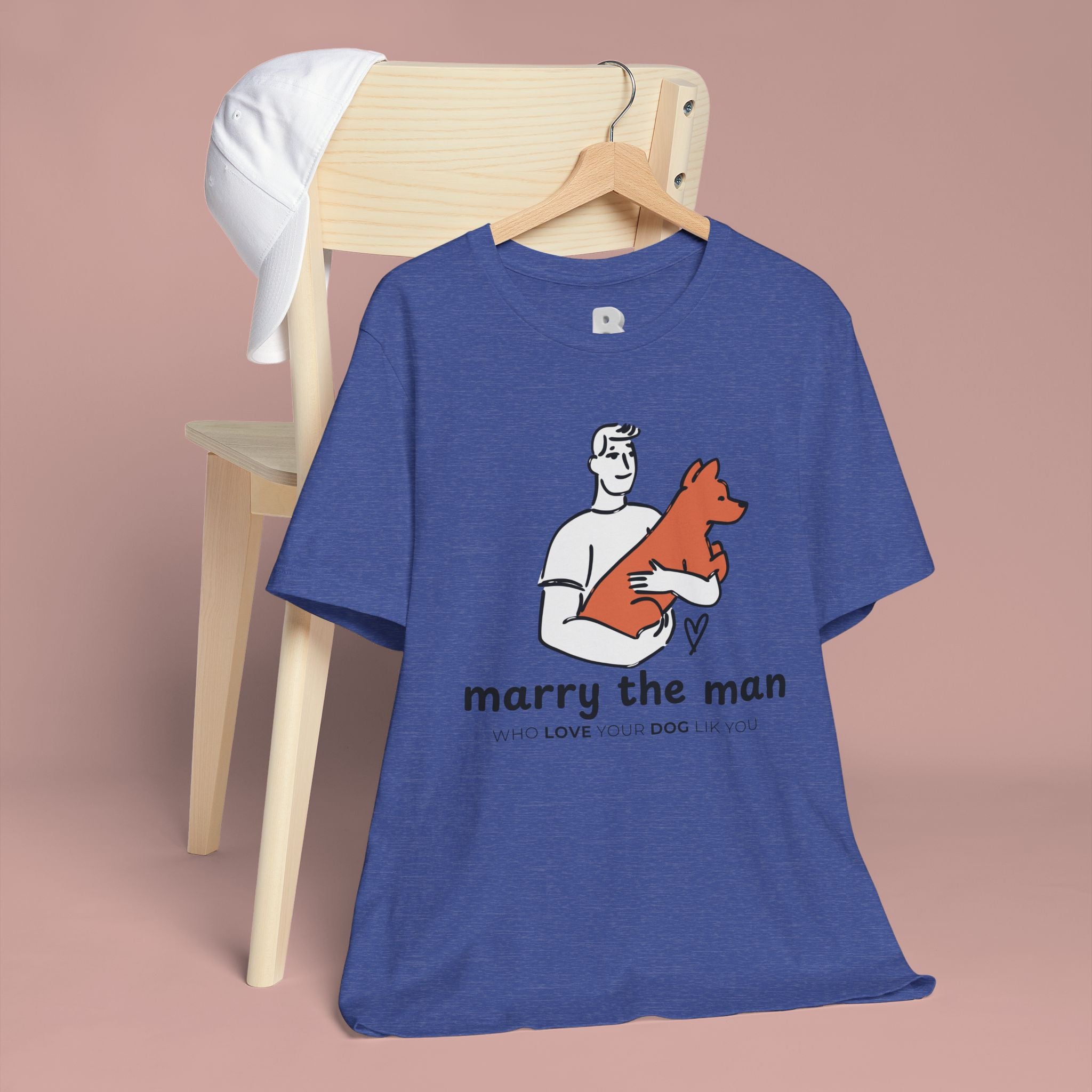 Marry the Man Dog Lover T-Shirt — Cute Couple & Pet Graphic Tee