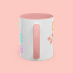 Dog Mom Club Accent Coffee Mug – Colorful Paw Print 11/15oz