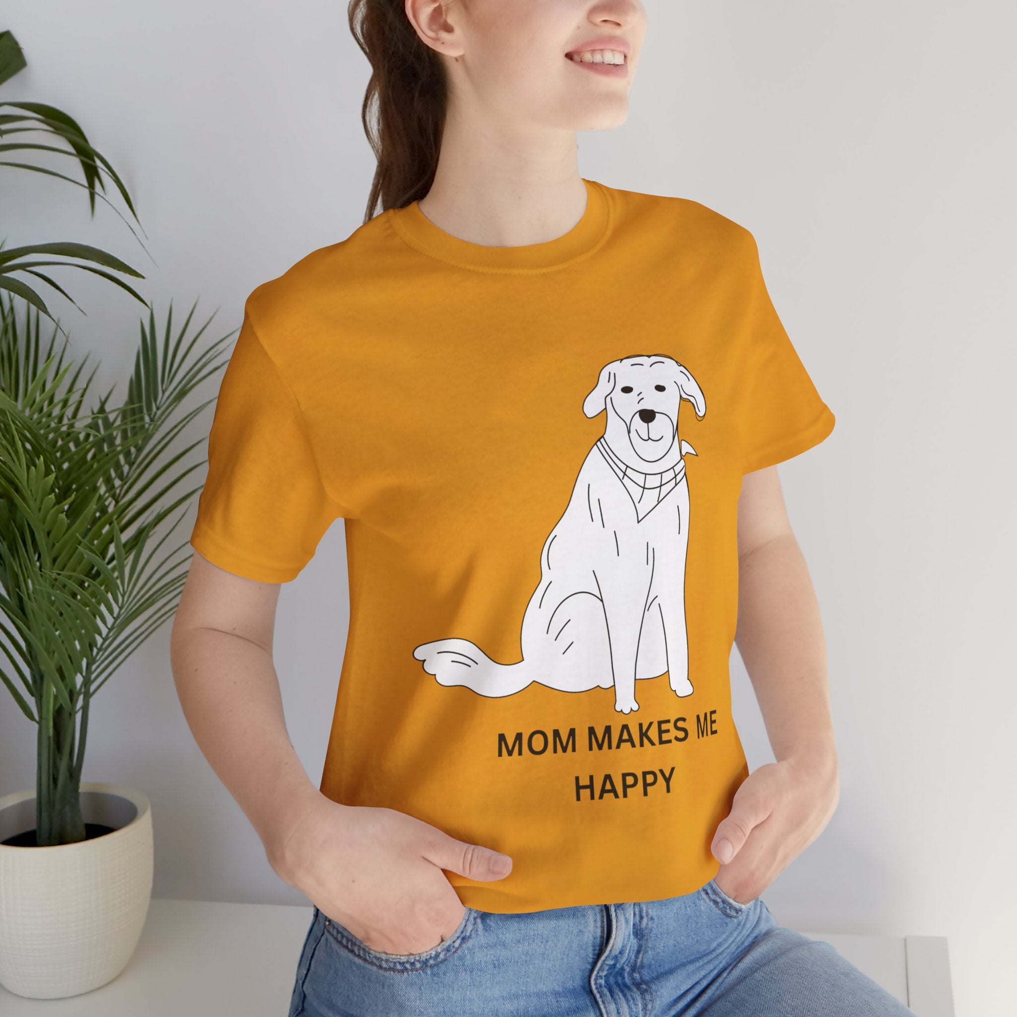Mom Makes Me Happy Dog T-Shirt