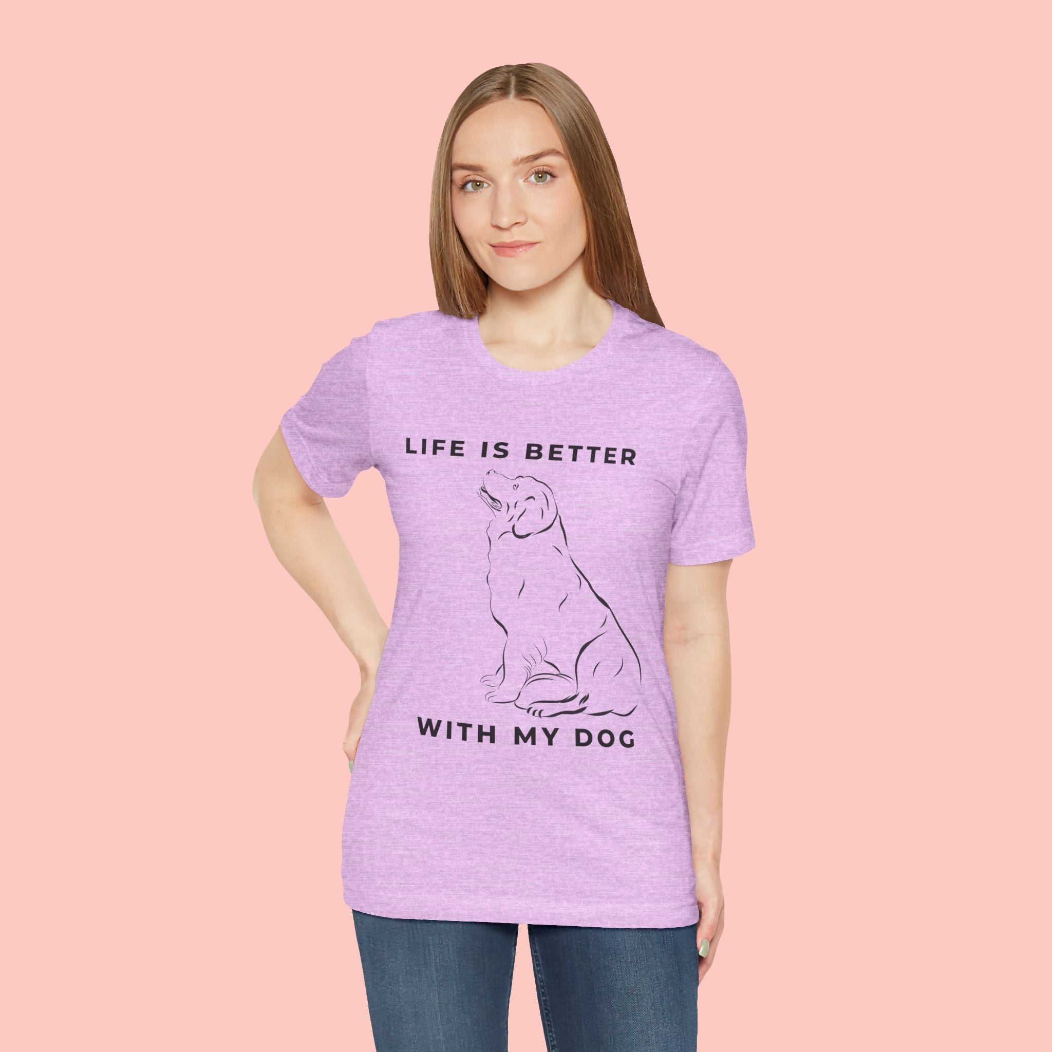 Dog Lover T-Shirt – “Life Is Better With My Dog” Graphic Tee