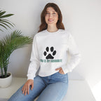 Paw Is My Favourite Sweatshirt – Cute Paw Print Crewneck for Dog & Cat Lovers