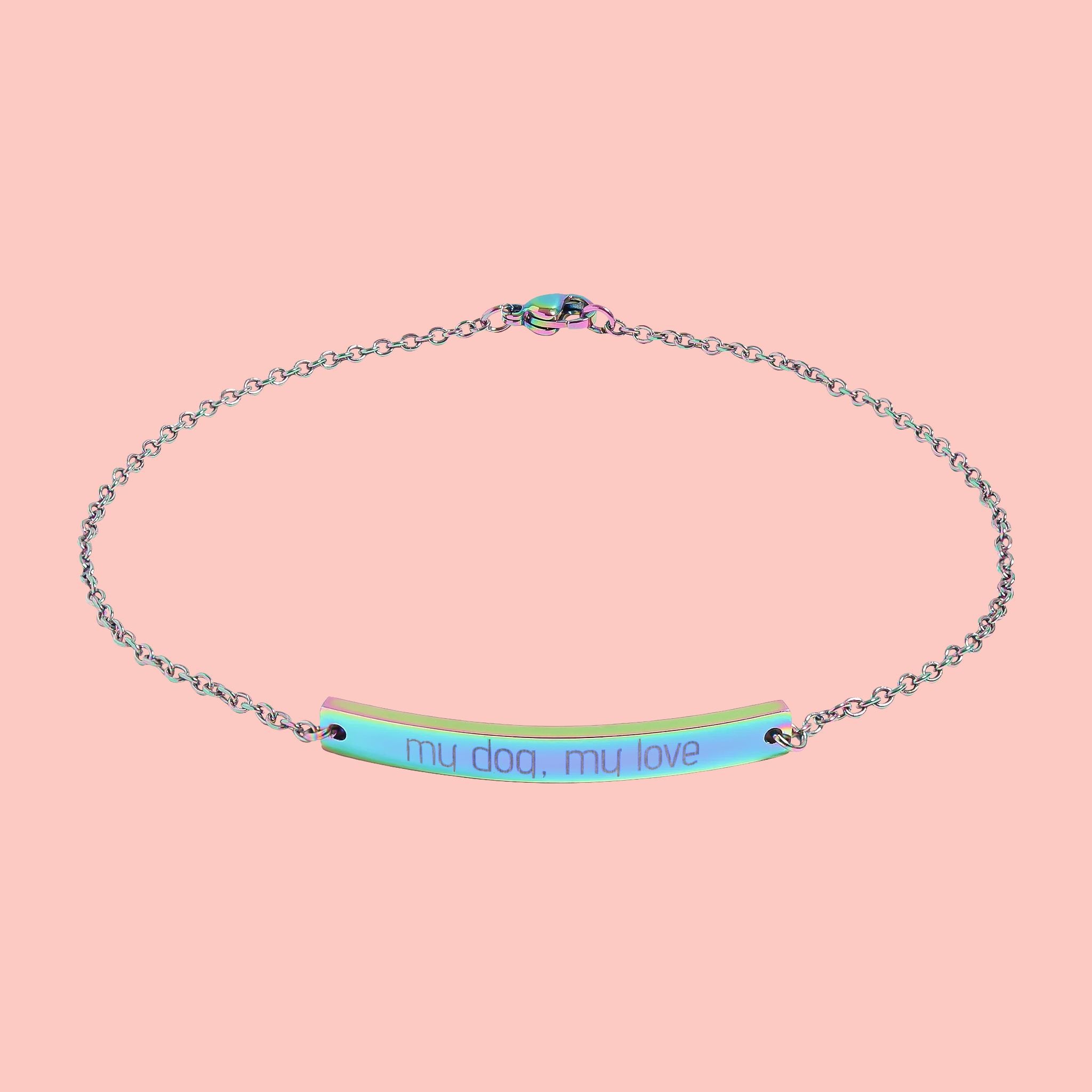Engravable Curved Bar Anklet — Personalized Minimalist Anklet