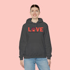 Dog Lover Hoodie — "LOVE (paw) My Dog > People" Graphic Sweatshirt