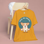 Stay At Home Dog Mom T-Shirt — Cute Corgi Graphic Tee