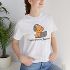 Zoom Meeting Approved Tee — Cute Puppy with Headset Laptop Graphic