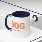 Dog Mama Coffee Mug — Cute Heart Accent Ceramic Mug (11/15 oz)