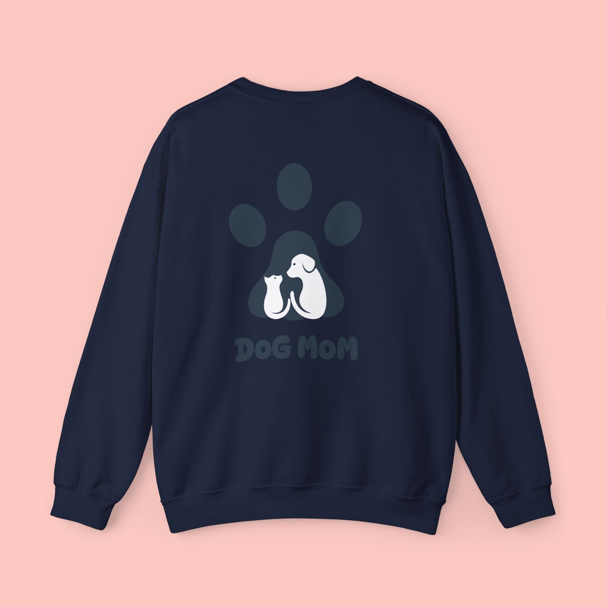 Dog Mom Crewneck Sweatshirt — Paw Print Graphic Cozy Pullover