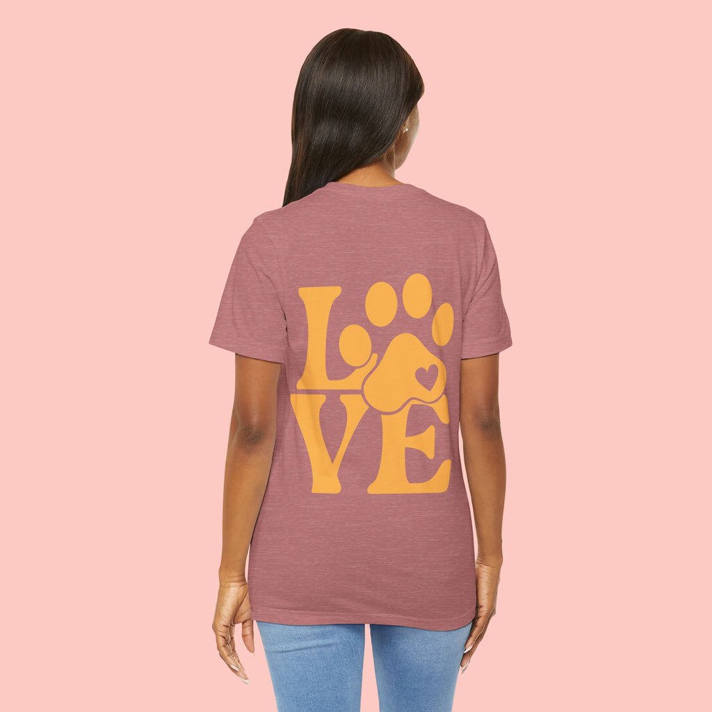 Love Paw Graphic Tee — Pet Lover T‑Shirt (LOVE with Paw Print)