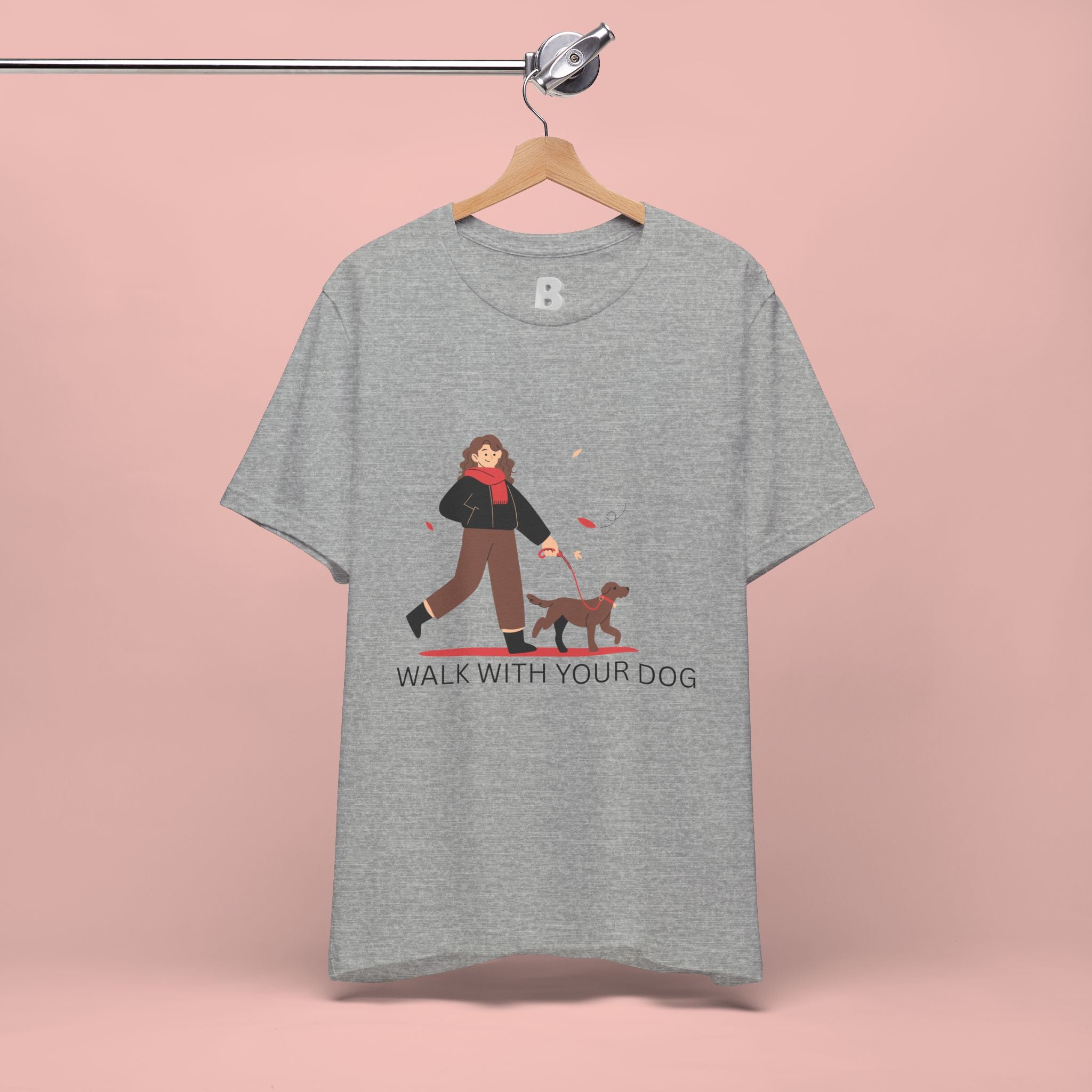 Walk With Your Dog Tee — Cute Dog Walking Graphic T-Shirt