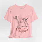 Lovely Dog Mom T-Shirt — Vintage Sketch Dog Graphic Tee