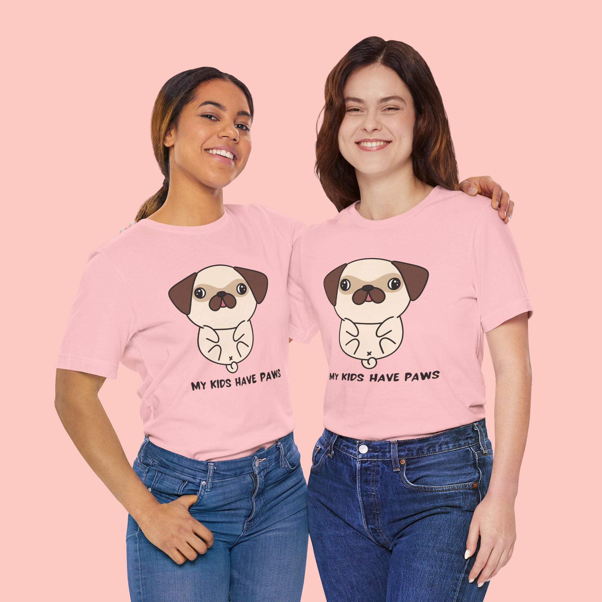 Pug 'My Kids Have Paws' T-Shirt