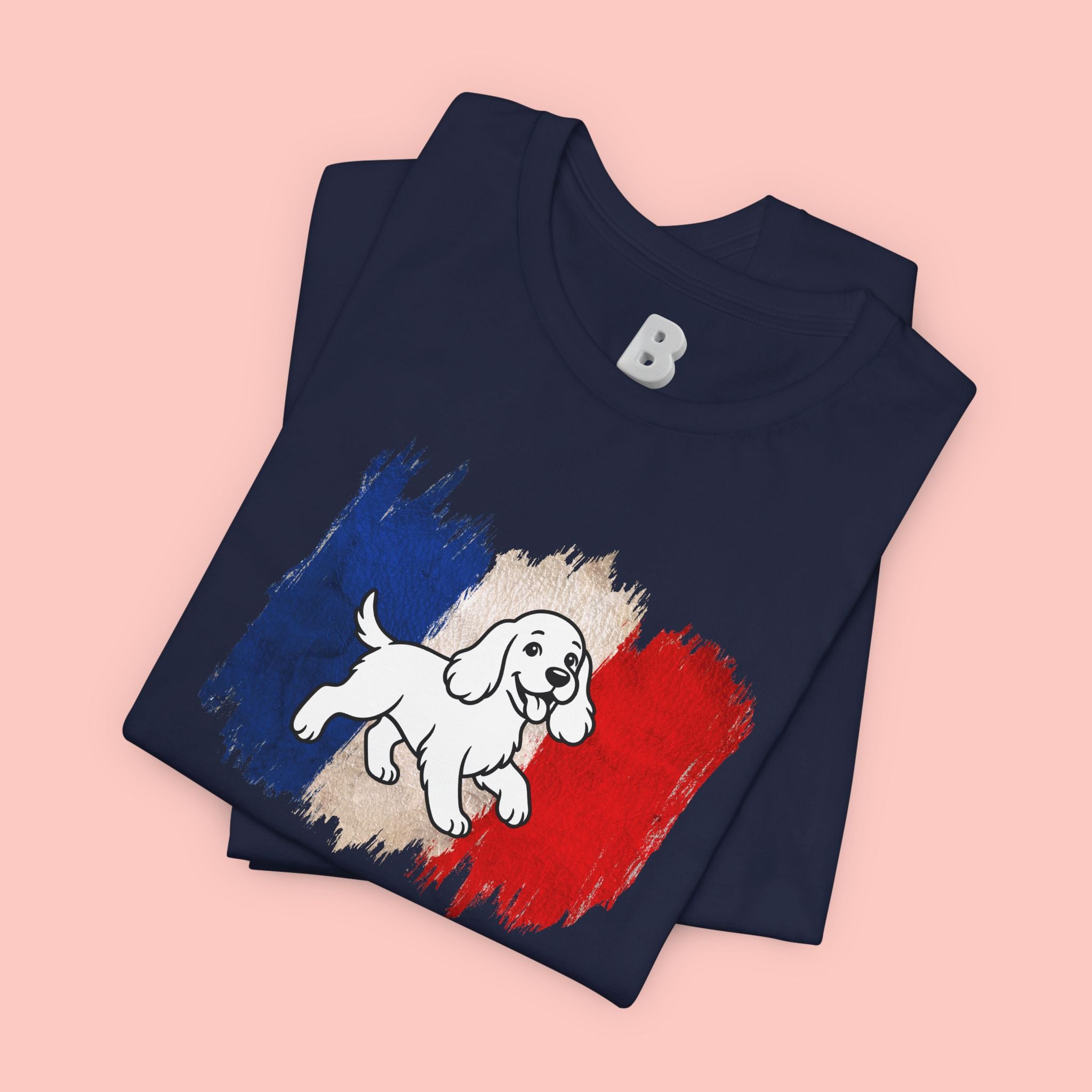 Love Your Dog Like Me T-Shirt — French Flag Heart Puppy Tee