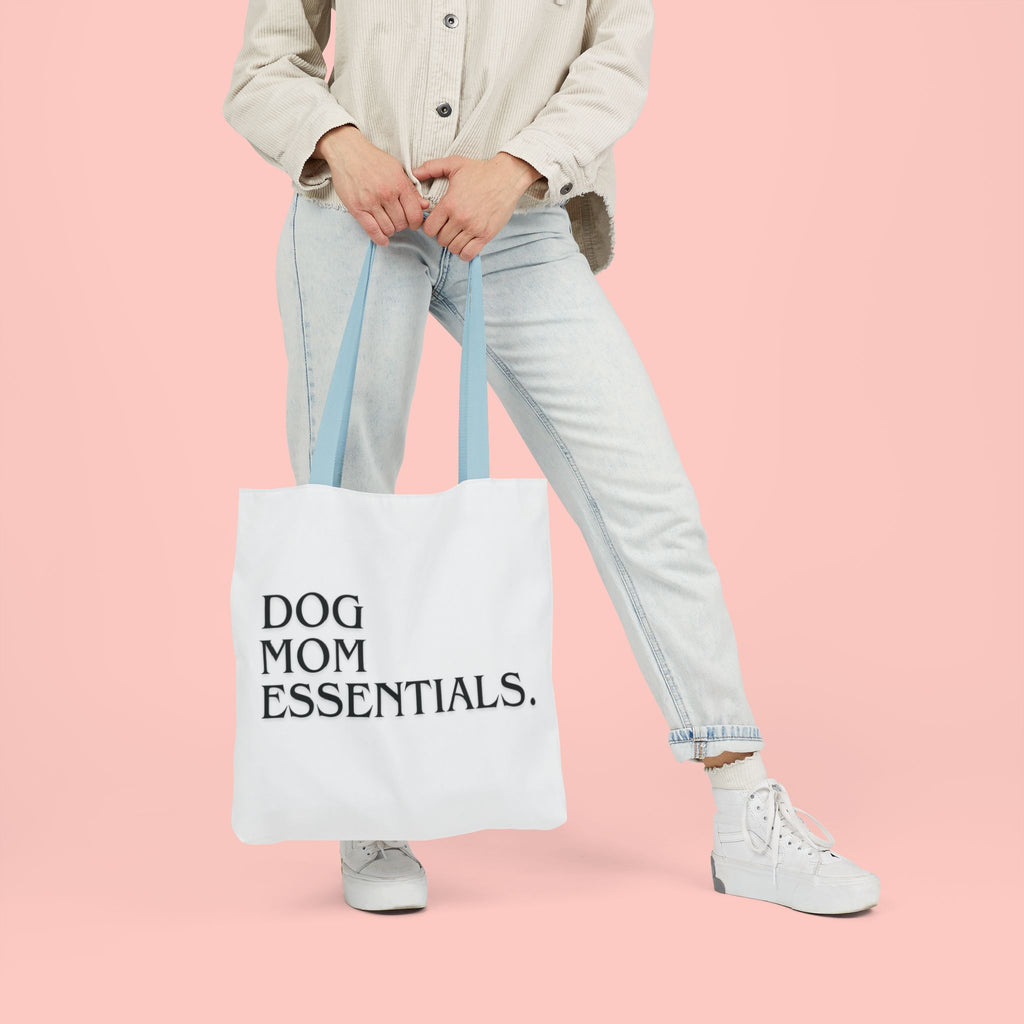Dog Mom Essentials Canvas Tote — Funny Dog Mom Gift Tote Bag