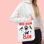 Dog Mom Club Tote Bag – Cute Paw Print Canvas Tote for Dog Lovers