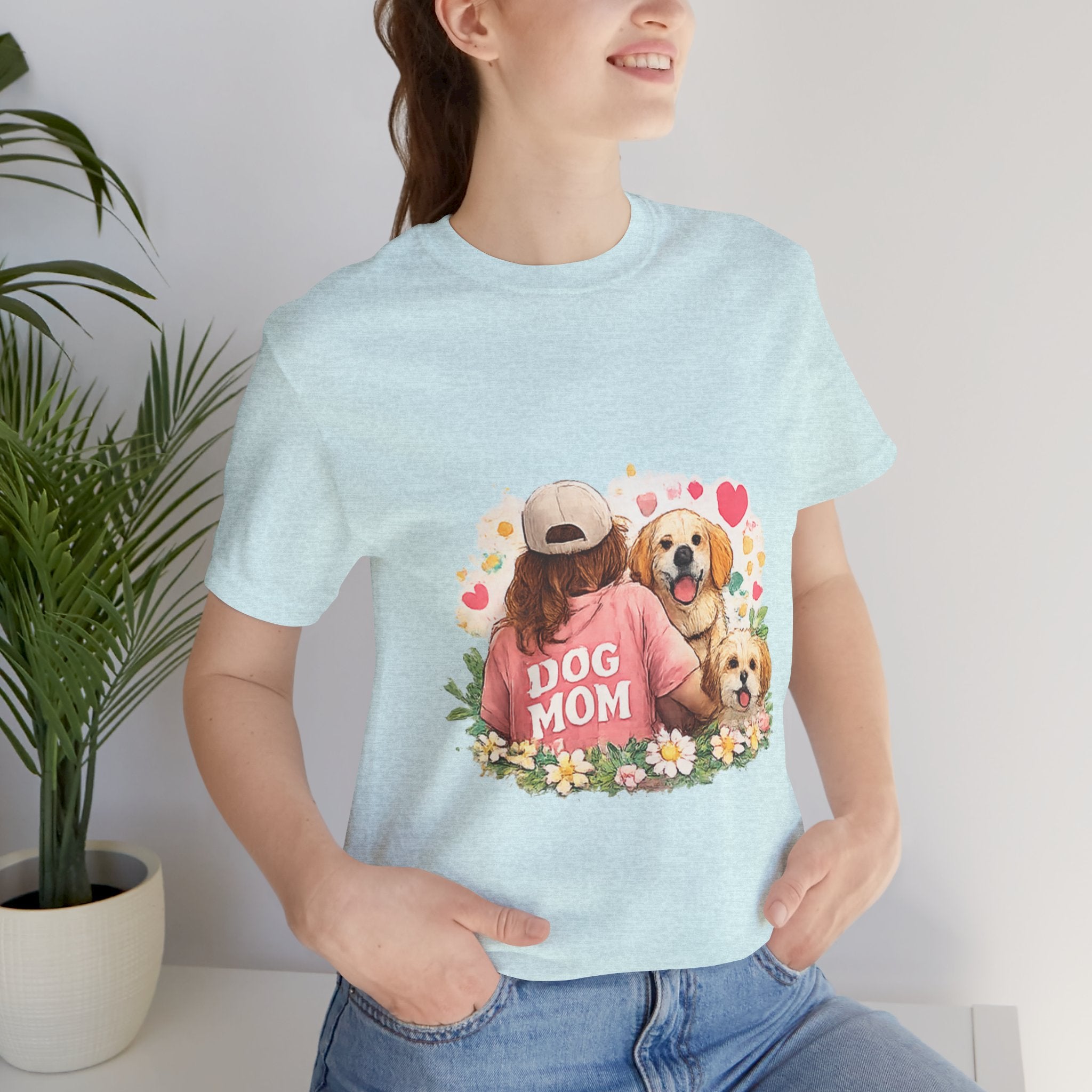 Dog Mom T-Shirt — Cute Floral Puppy Tee for Dog Lovers