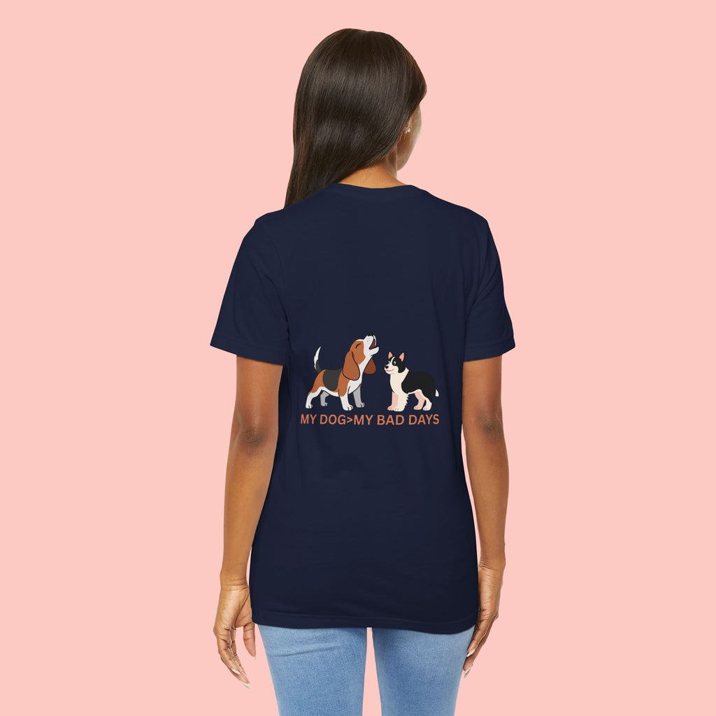 My Dog, My Bad Days T-Shirt — Cute Beagle & Husky Rescue Tee for Dog Lovers
