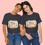 Dog Mom T-Shirt – Floral Paw Heart Graphic Tee