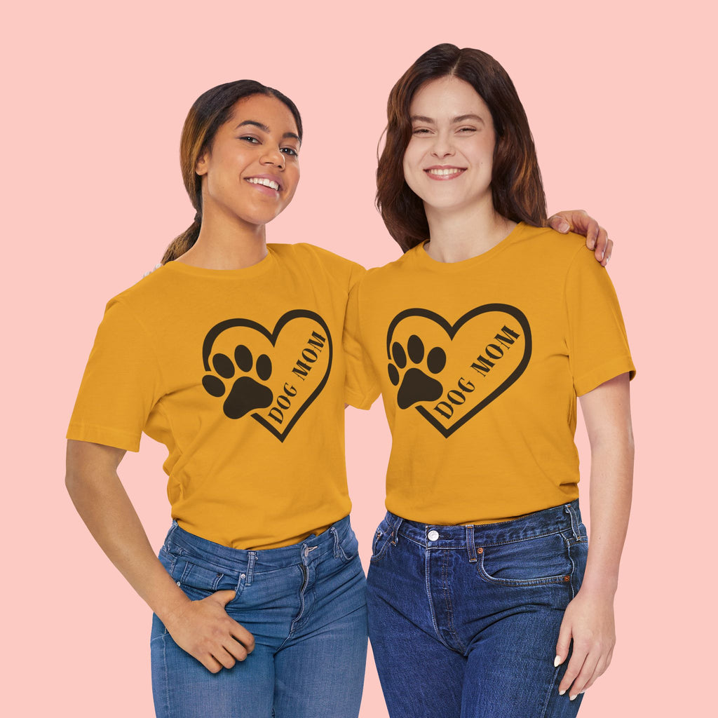 Dog Mom Heart Paw T-Shirt