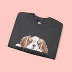 Dog Mom Sweatshirt - "I'm Counting On My Dog" Cute Cavalier King Charles Crewneck