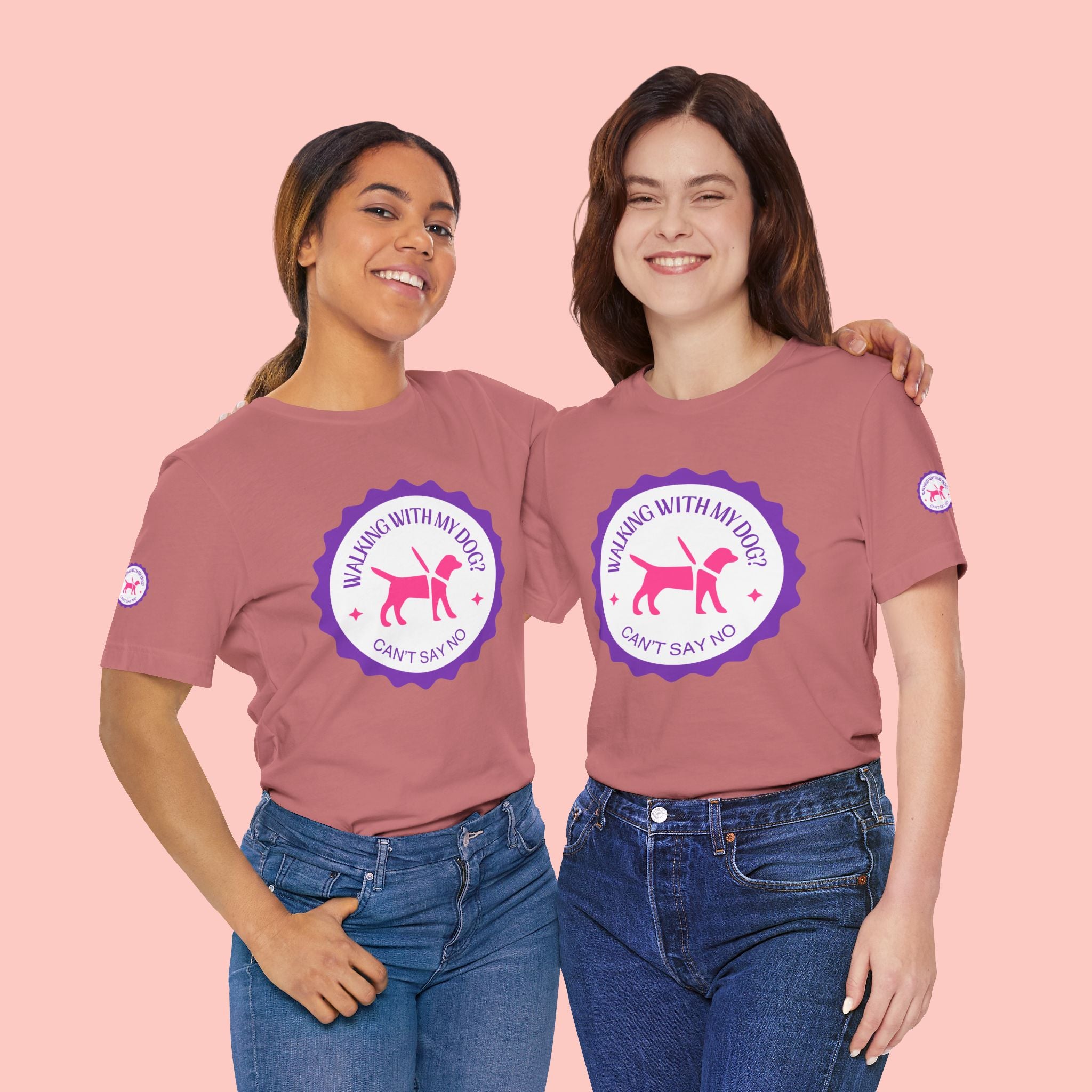 Walking With My Dogs T‑Shirt — "Can't Say No" Dog Lover Tee
