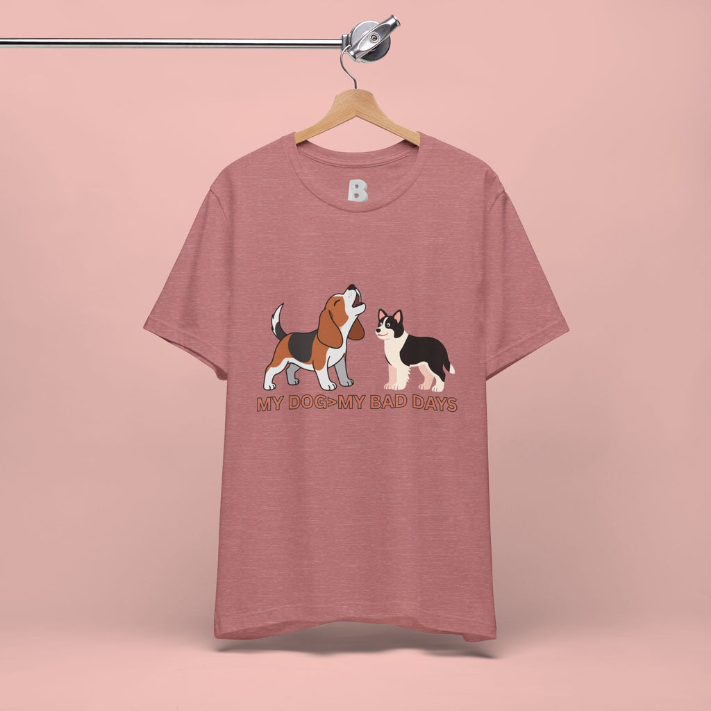 My Dog > My Bad Days T‑Shirt — Cute Beagle & Corgi Graphic Tee for Dog Lovers