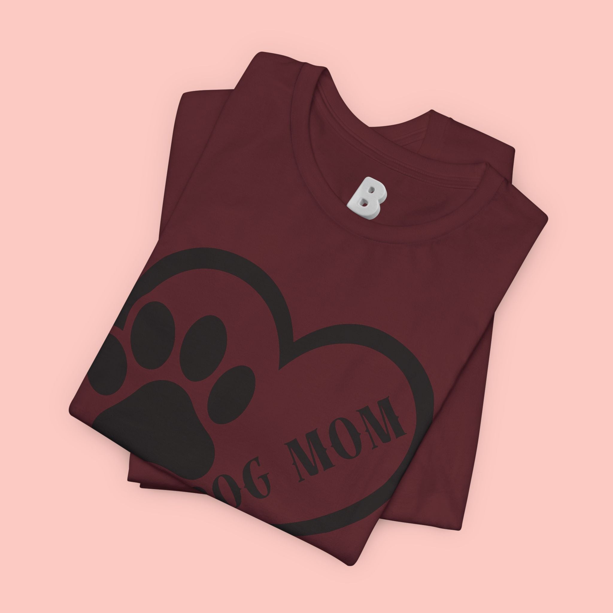 Dog Mom Heart Paw T-Shirt
