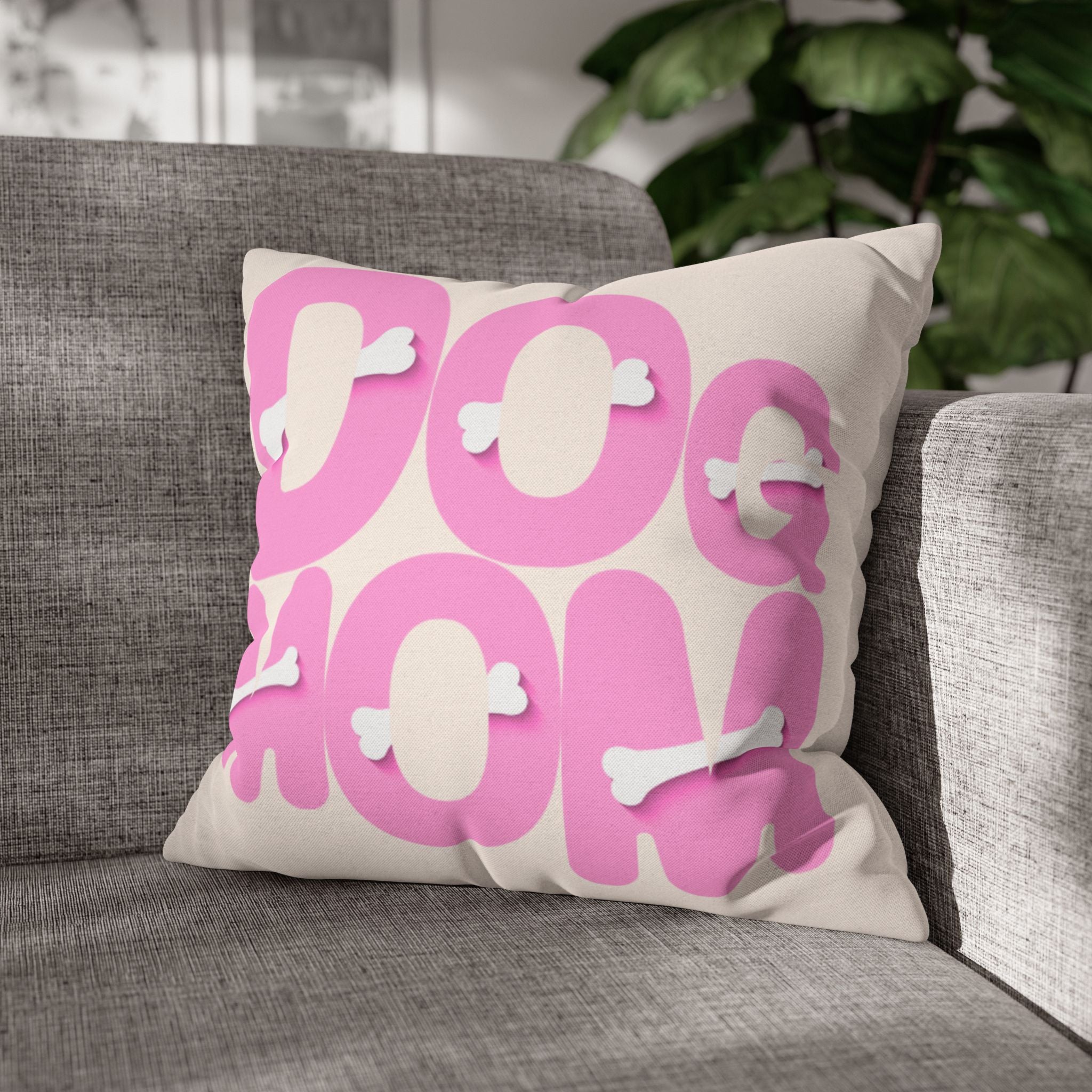 Spun Polyester Square Pillowcase
