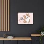 Framed Canvas Print — "First My Dog, Then Everything Else" Corgi Wall Art