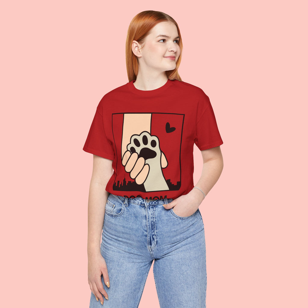 Dog Mom T-Shirt — "Love Your Dog Like a Mom" Paw Print Graphic