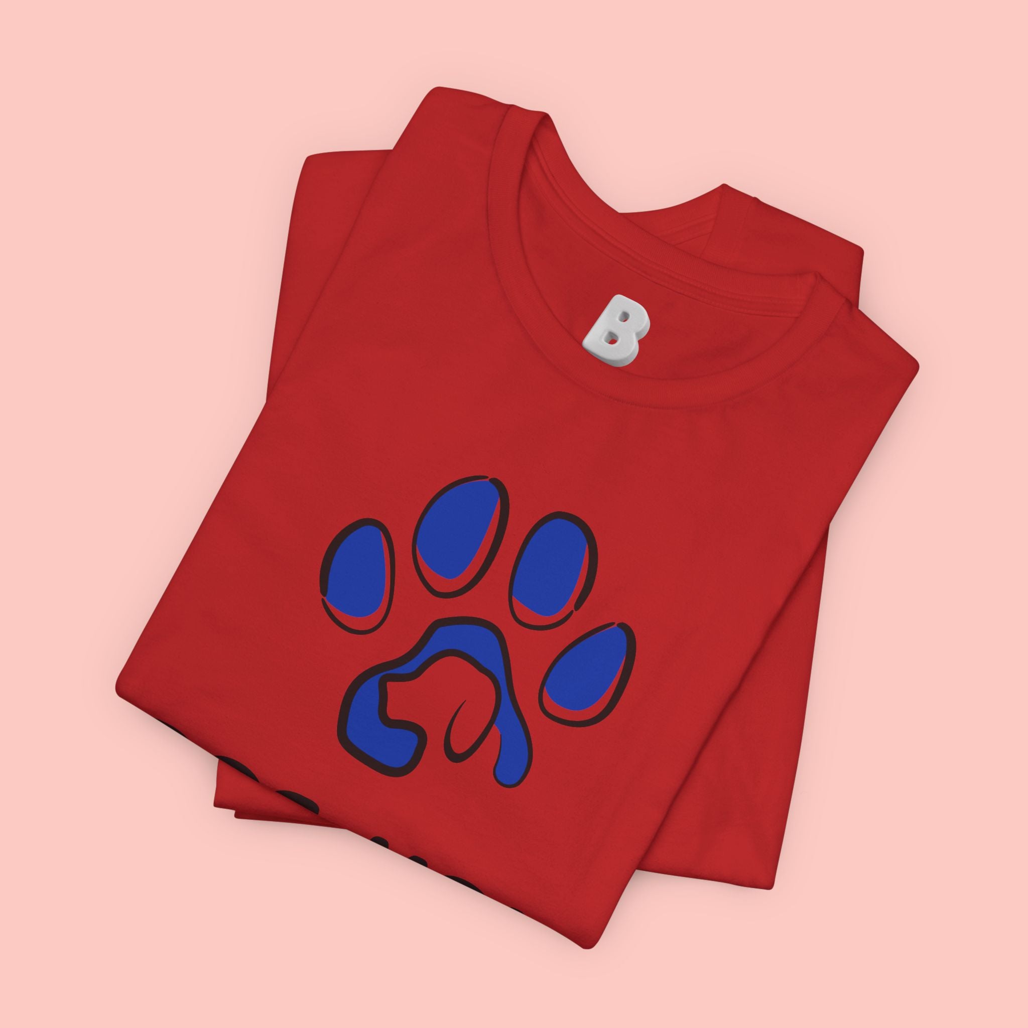 Dog Mom T-Shirt – Blue Paw Graphic "Dog Mom: It's Not a Hobby, It's a Lifestyle"
