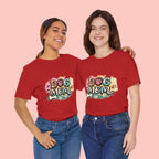 Dog Mom T-Shirt — Colorful Paw Print Graphic Tee for Pet Lovers