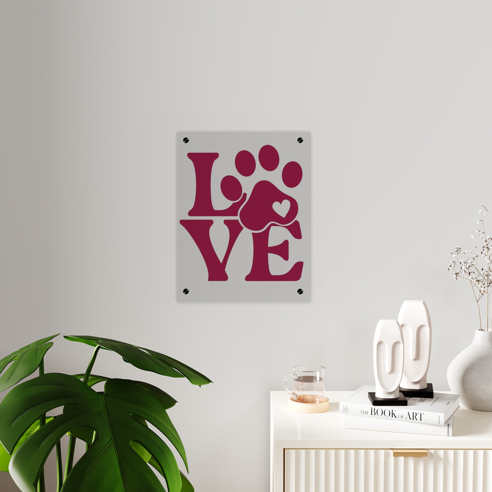Acrylic Wall Art — "Life Is Better With Dogs" Decorative Plaque
