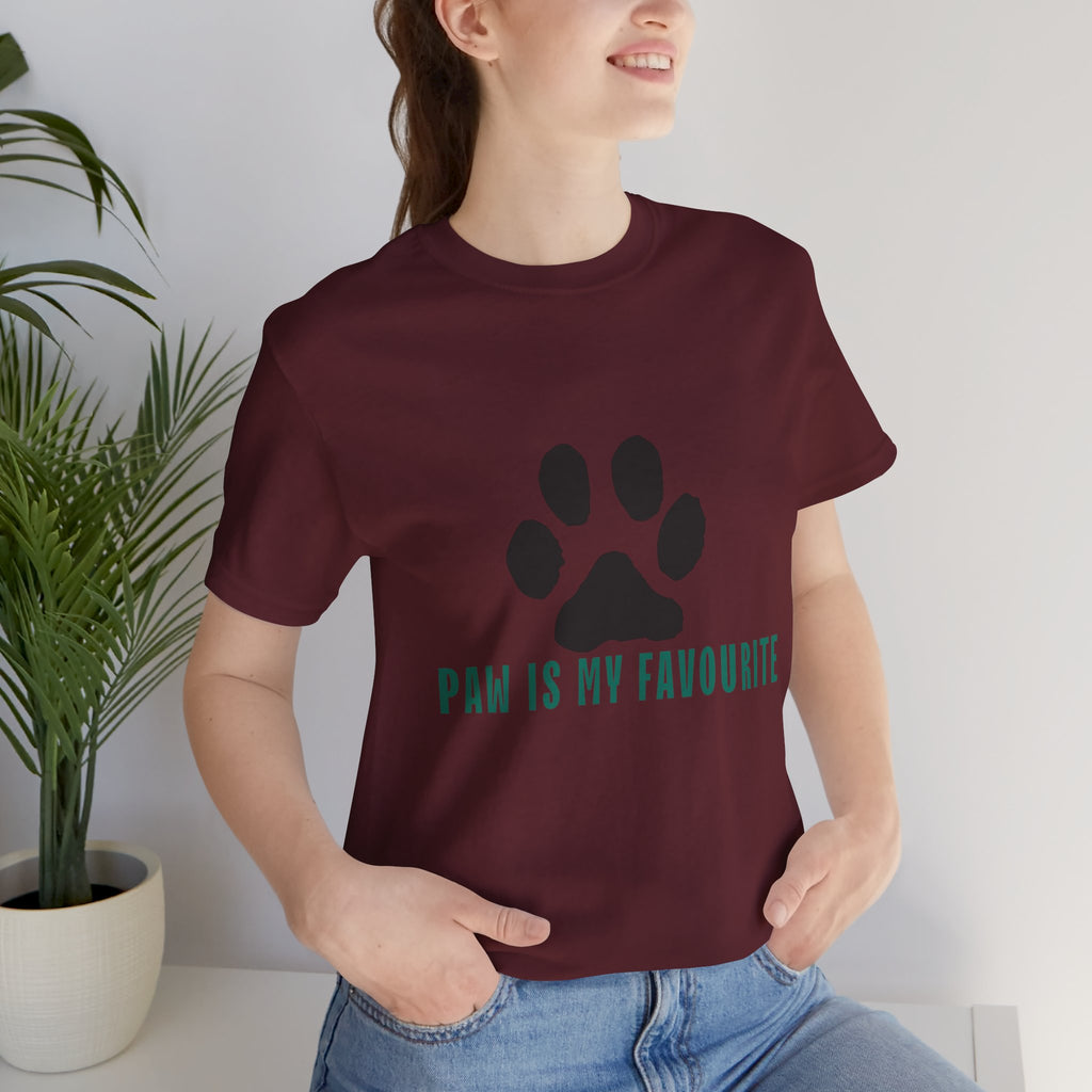 Paw Is My Favourite T‑Shirt — Dog Lover Paw Print Tee