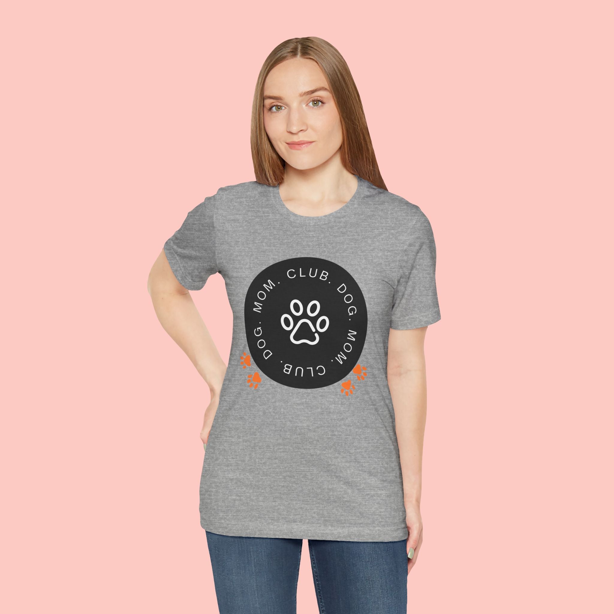 Dog Mom Club T-Shirt — Paw Print Graphic Tee for Pet Lovers