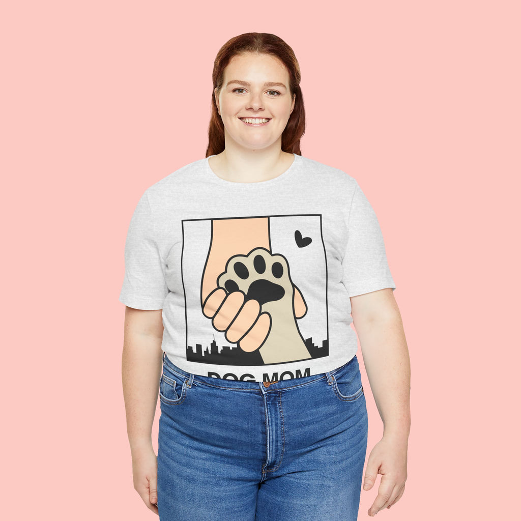 Dog Mom T-Shirt — "Love Your Dog Like a Mom" Paw Print Graphic