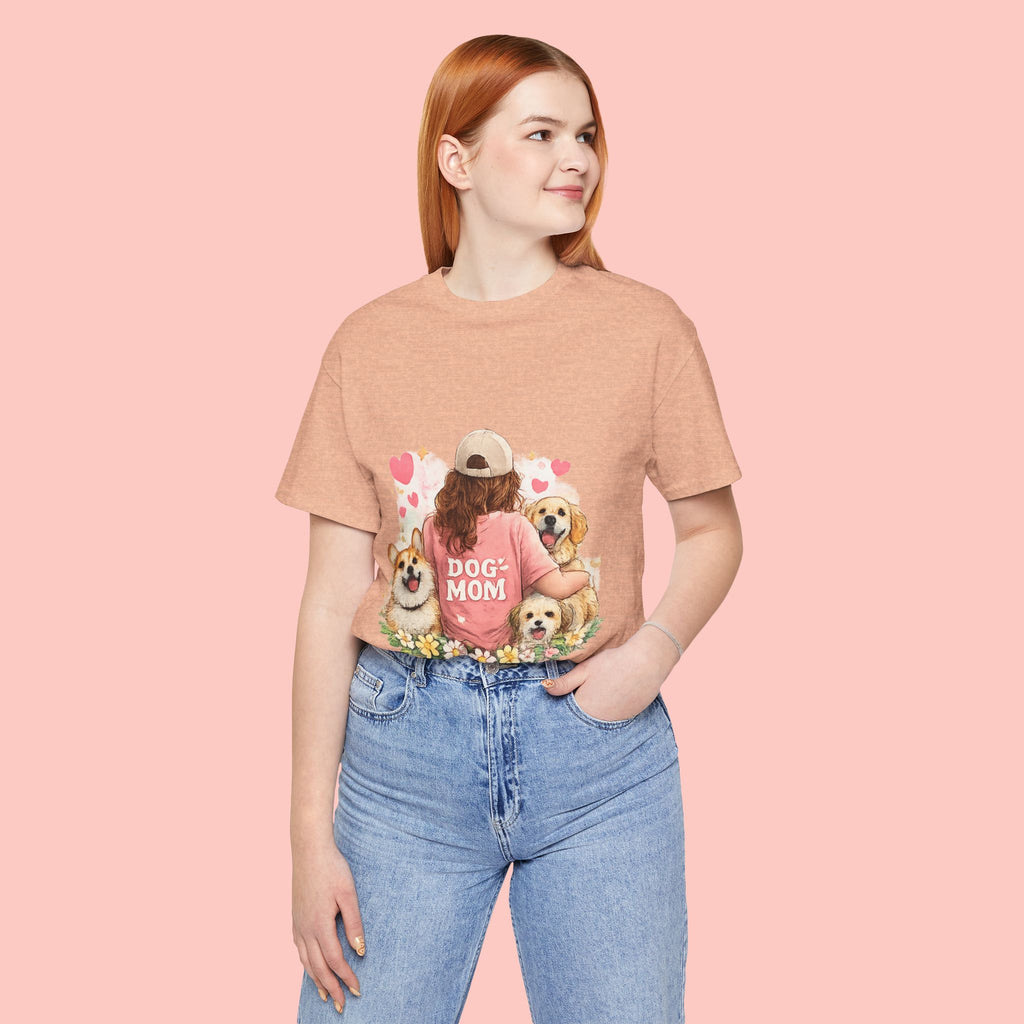 Dog Mom T-Shirt - Cute Woman with Dogs Graphic Tee
