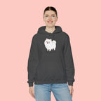 Pomeranian 'Mom's Little Child' Hoodie – Cute White Dog Graphic Pullover