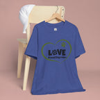 Dog Mom Love T-Shirt — "LOVE Proud Dog Mom" Heart Paw Tee