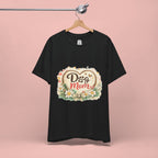 Dog Mom T-Shirt – Floral Paw Heart Graphic Tee