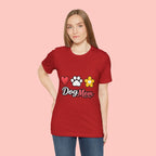 Dog Mom T-Shirt – Heart, Paw & Flower Graphic Tee