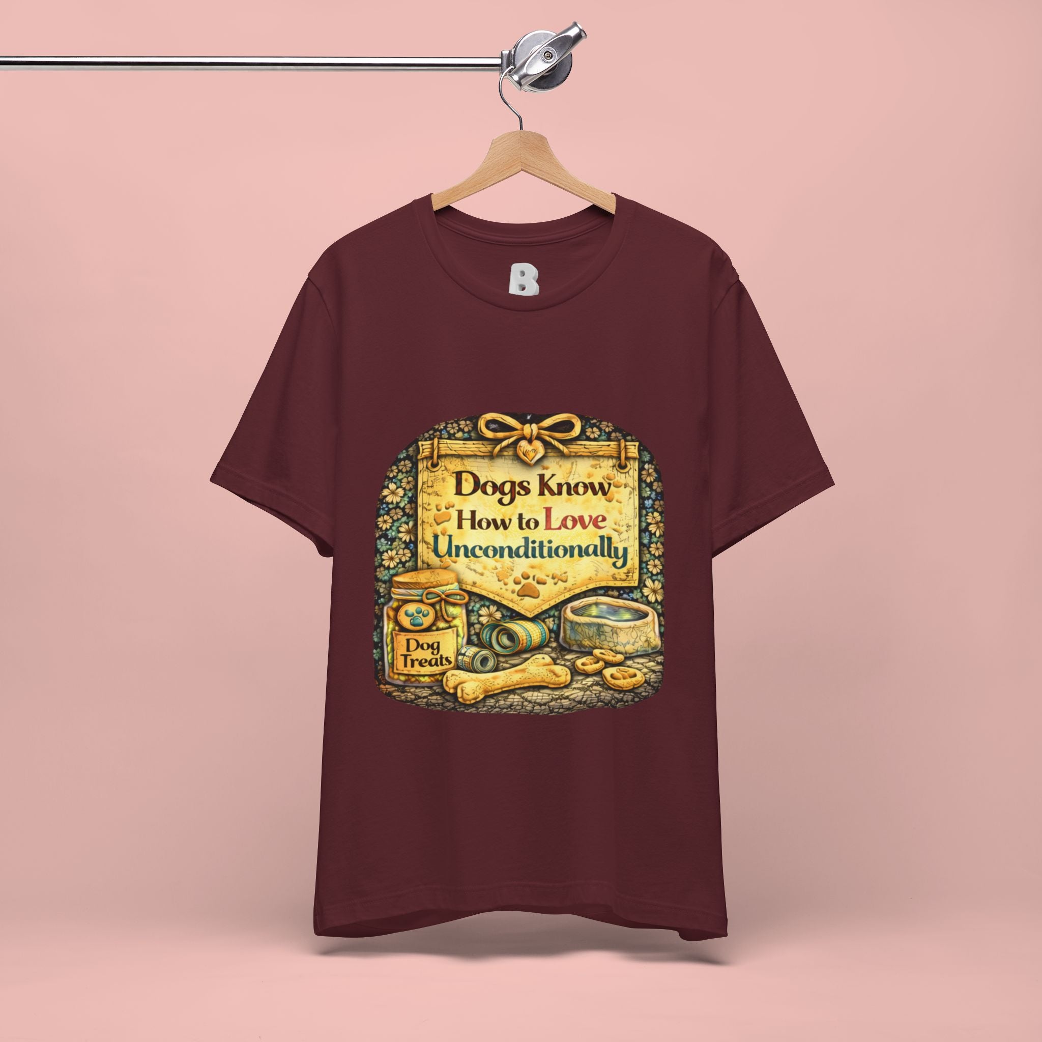 Dog Lovers T‑Shirt – "Dogs Know How to Love Unconditionally" Vintage Design