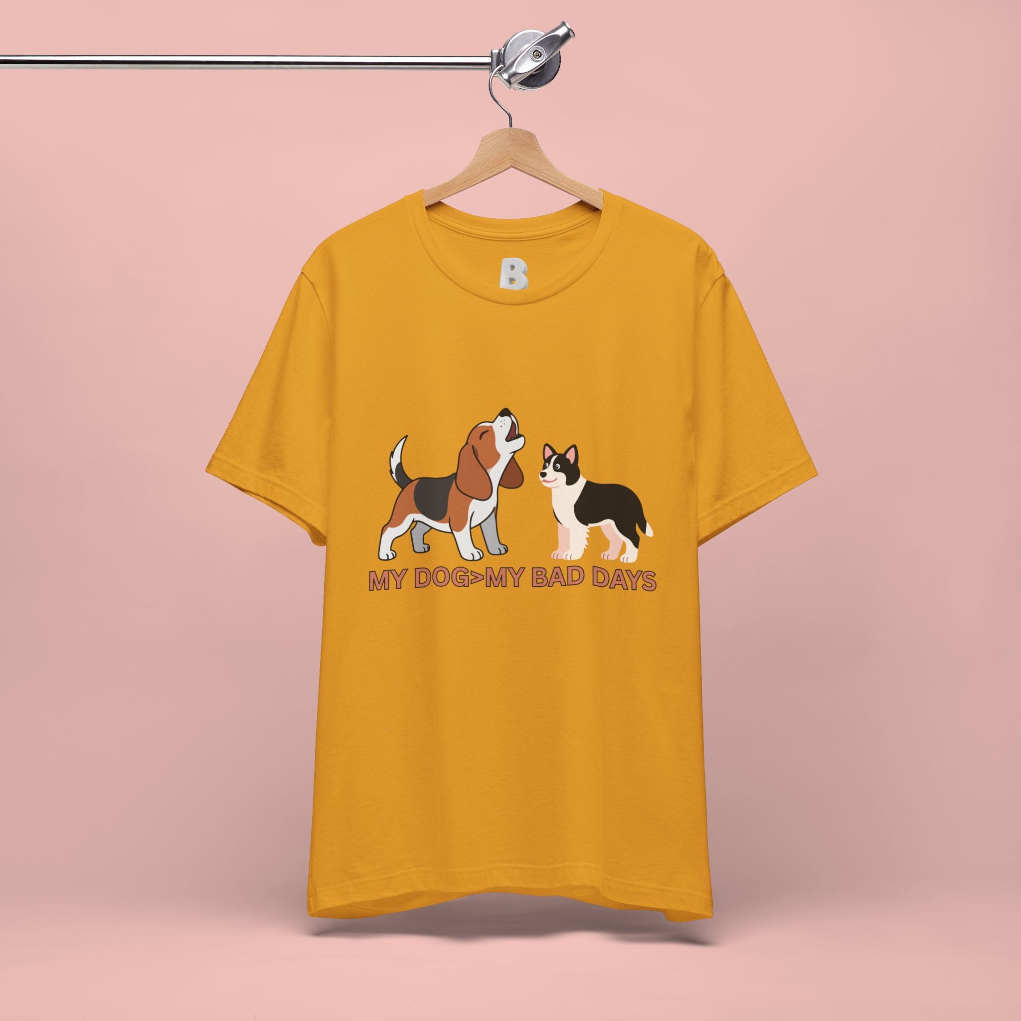 My Dog > My Bad Days T‑Shirt — Cute Beagle & Corgi Graphic Tee for Dog Lovers