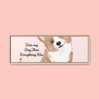 Framed Canvas Print — "First My Dog, Then Everything Else" Corgi Wall Art