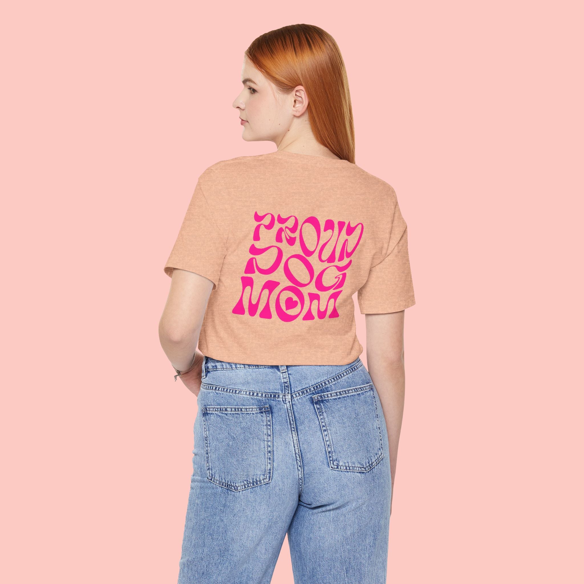 Proud Dog Mom T-Shirt — Retro Pink Graphic Tee for Pet Lovers