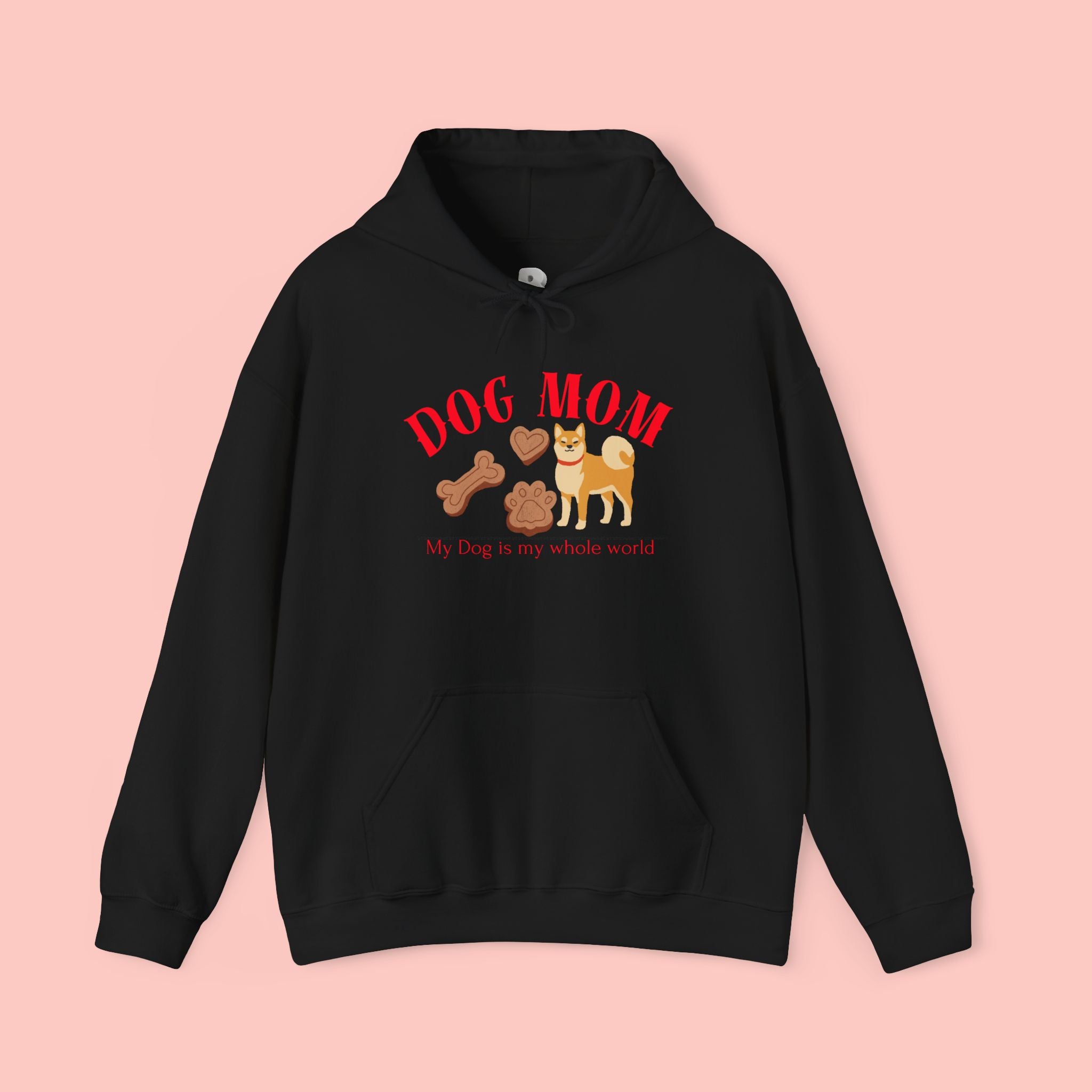 Dog Mom Hoodie – Cute Dog Paw & Bone Graphic Sweatshirt