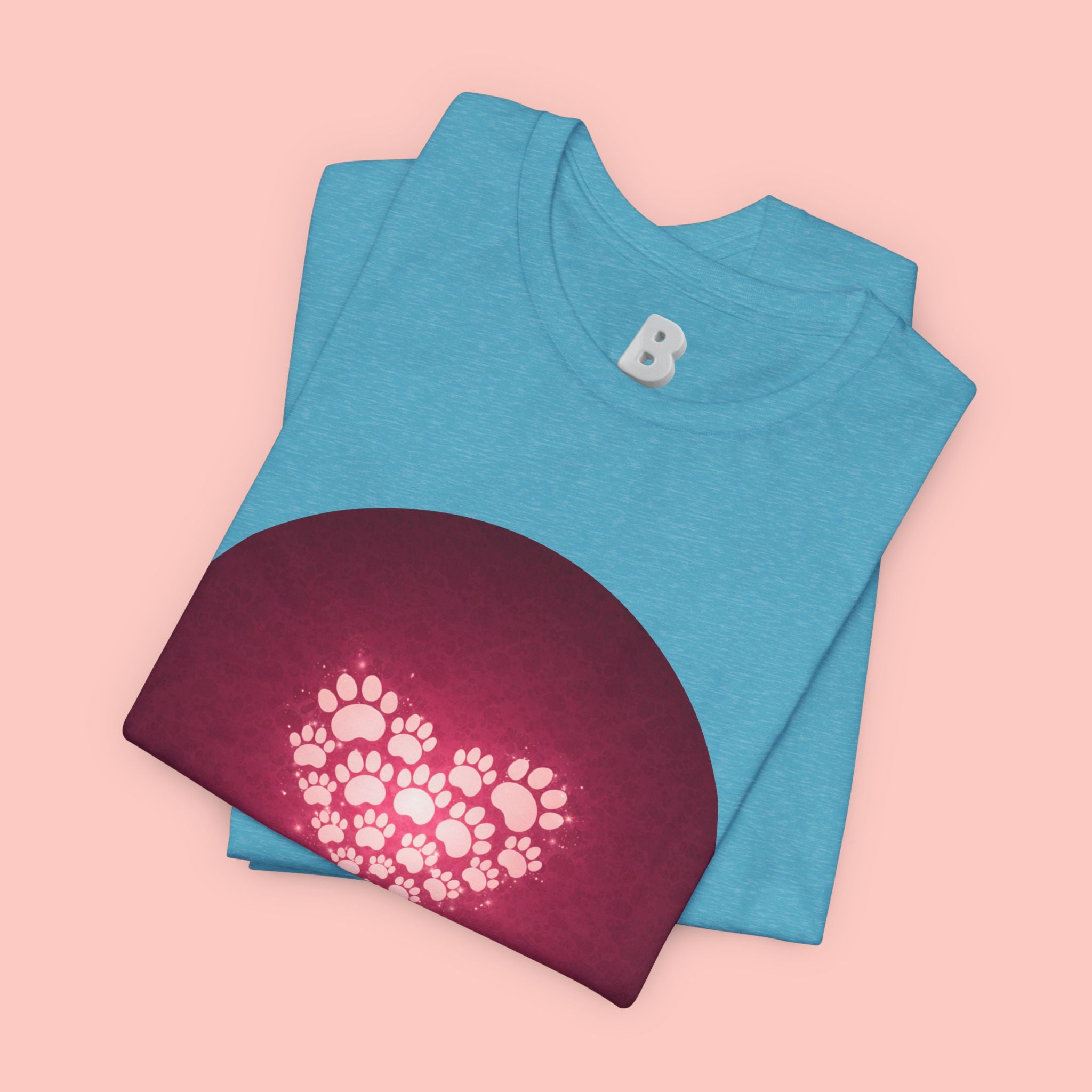 Paw Print Heart T‑Shirt — Cute Pet Lover Tee