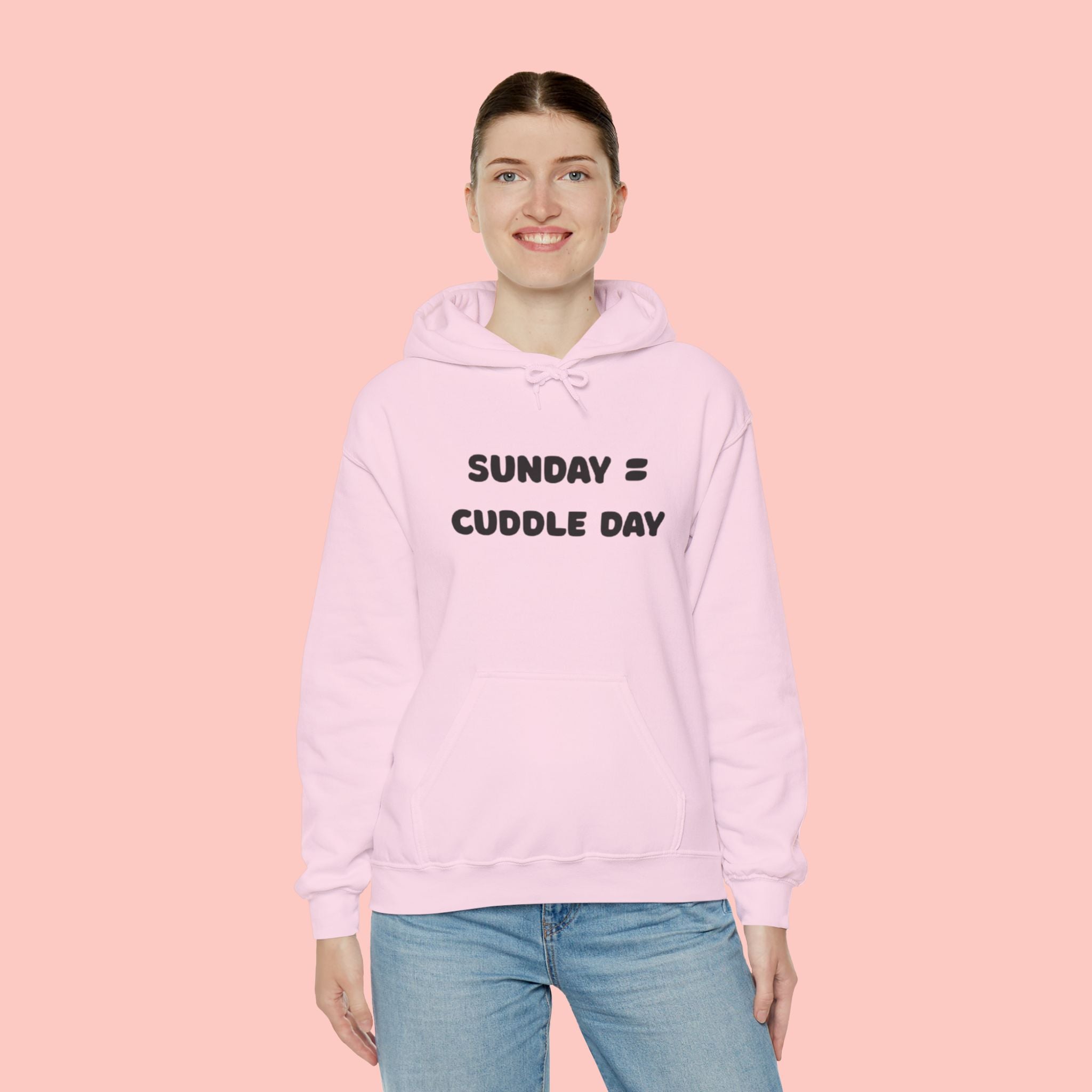 Cuddle Day Hoodie — “Sunday = Cuddle Day” Cozy Pullover