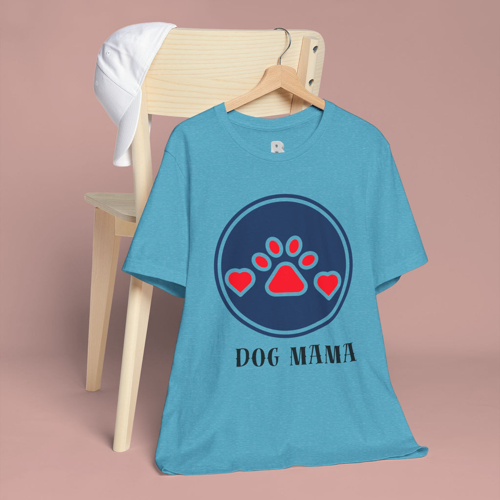 Dog Mama T-Shirt — Cute Paw & Heart Graphic Tee for Dog Lovers
