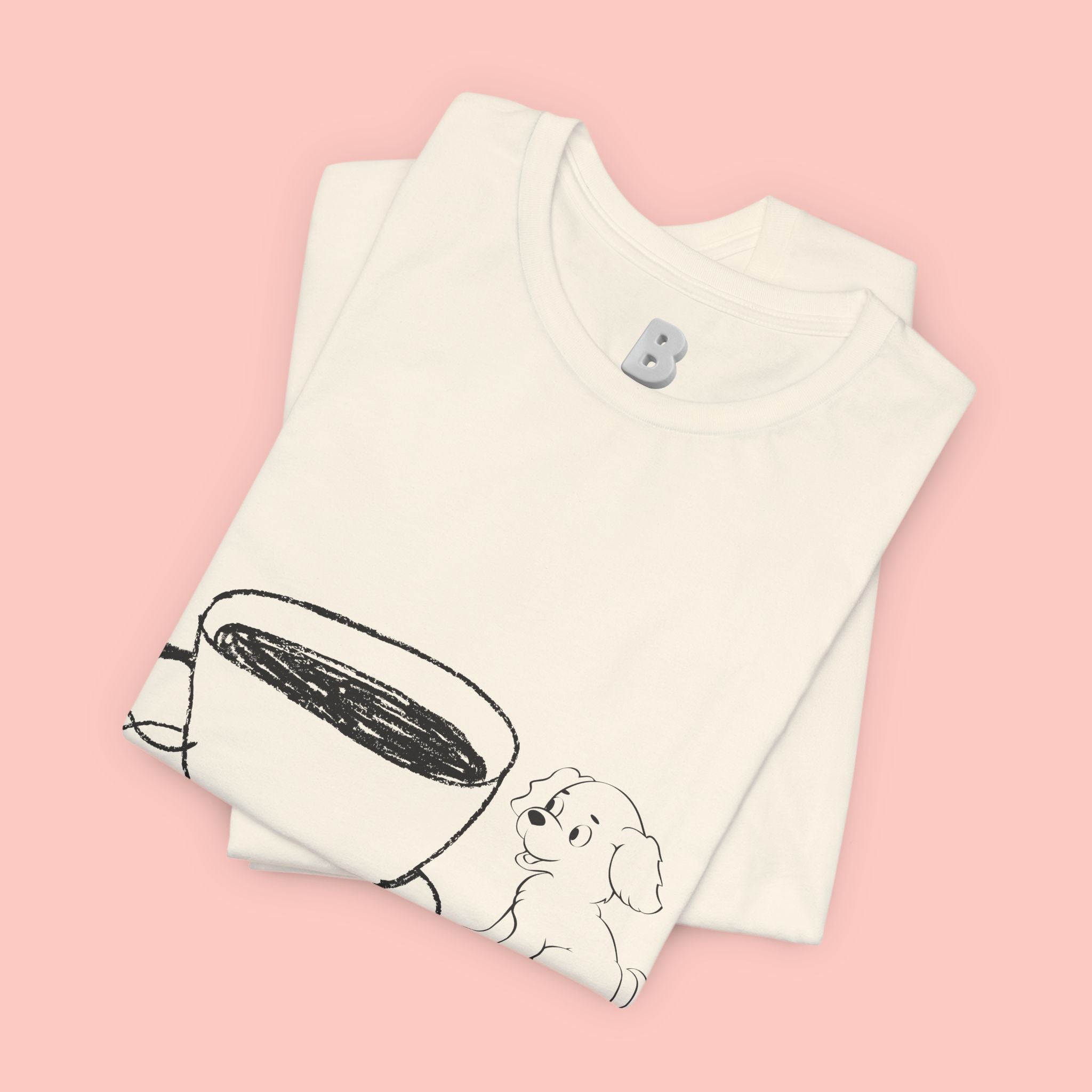 Coffee With My Dog T‑Shirt — Cute Minimalist Dog & Coffee Tee